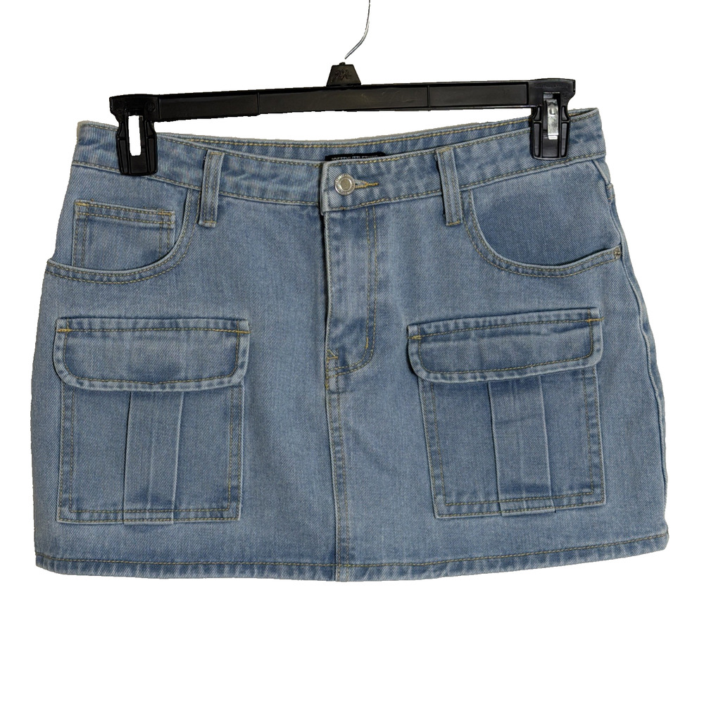 Women's PRETTYLITTLETHING Shape Mini Jean Skirt Size 6